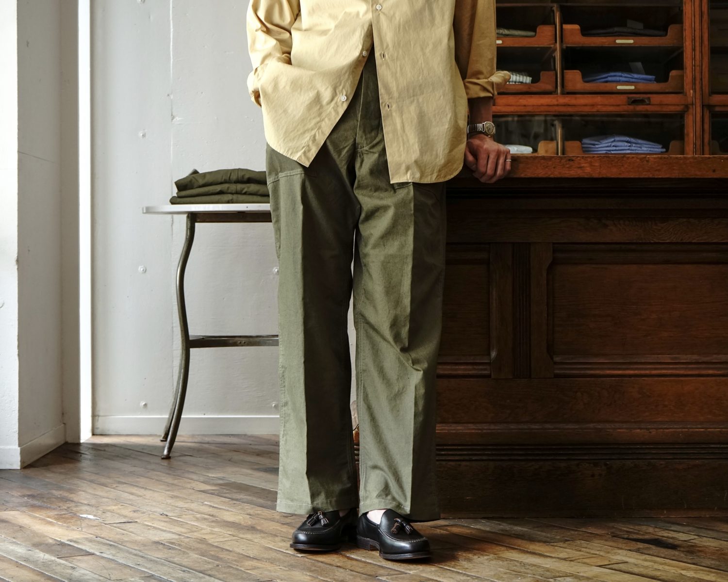 激安特価 PHIGVEL DUST UTILITY BLACK TROUSERS TROUSERS- フィグベル