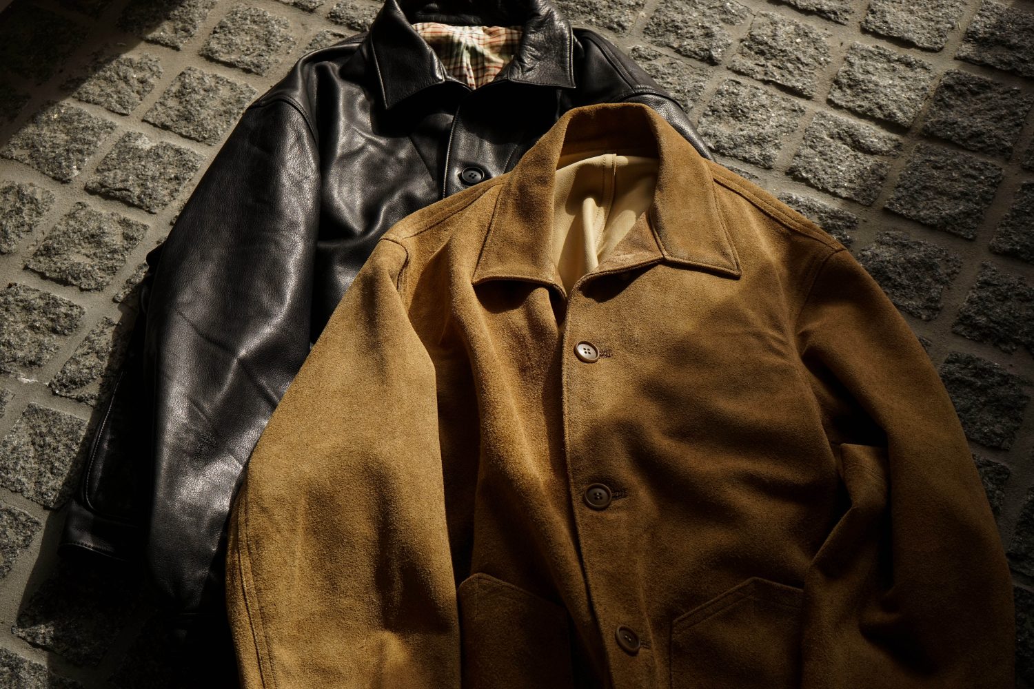 「Suede Field Jacket / Leather Field Jacket」